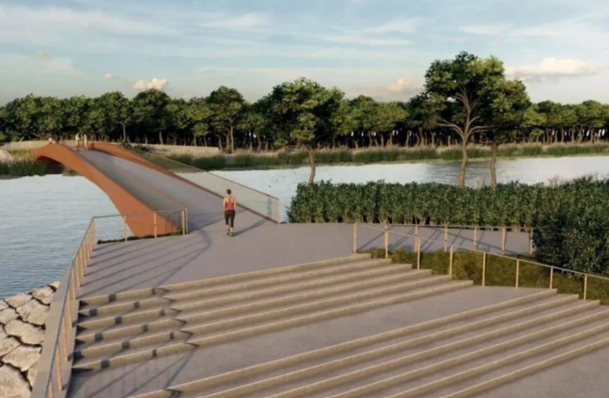 La passera que es construirà en el segon tram del projecte, en una imatge virtual.