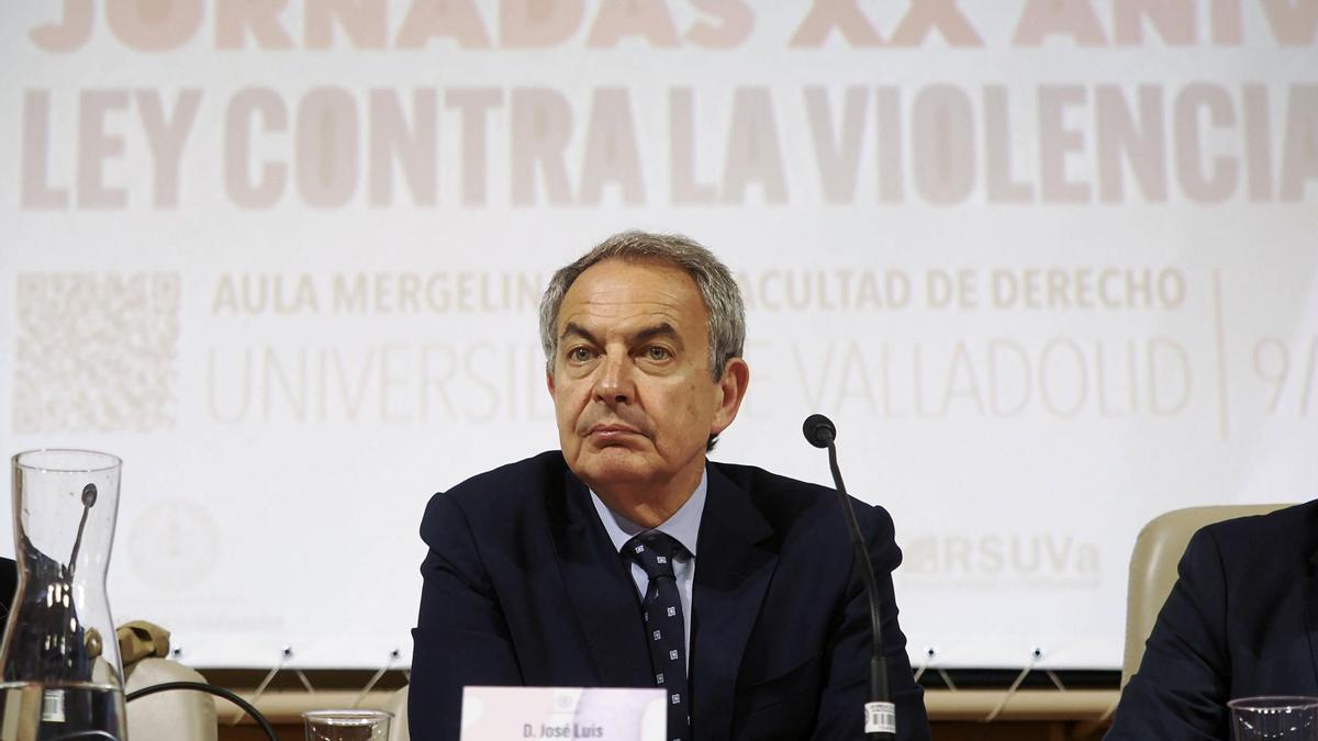 El expresidente del Gobierno, José Luis Rodríguez Zapatero, en su visita a Valladolid este jueves.