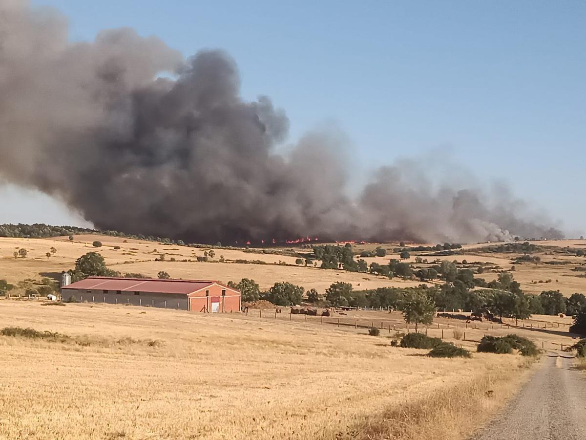 El incendio pierde fuerza junto a Rábano y mantiene su avance hacia Tola durante la madrugada.