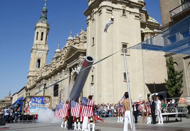 Presentación del Circo Italiano en la Plaza del PIlar