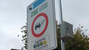 Cartel de la ZBE de Madrid.
