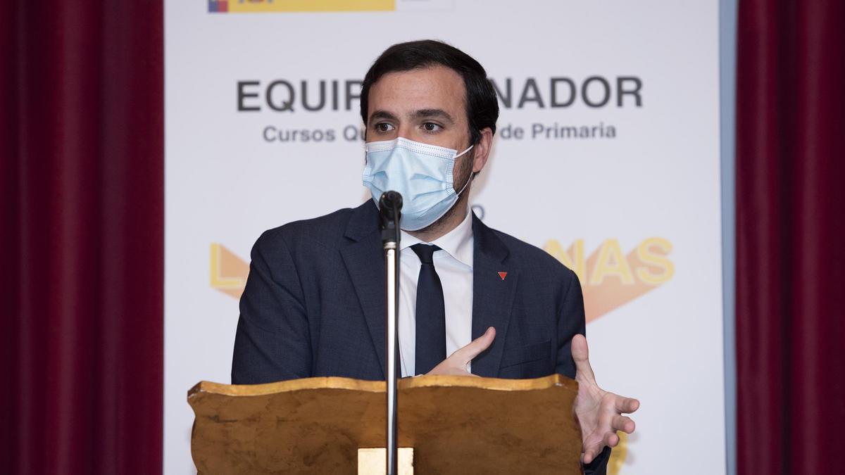 El ministre de Consum, Alberto Garzón en una imatge d&#039;arxiu