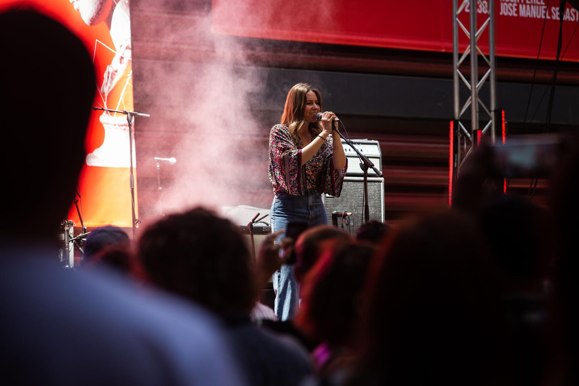 Rocío Márquez actuando en el Museo Reino Sofía, en Madrid.