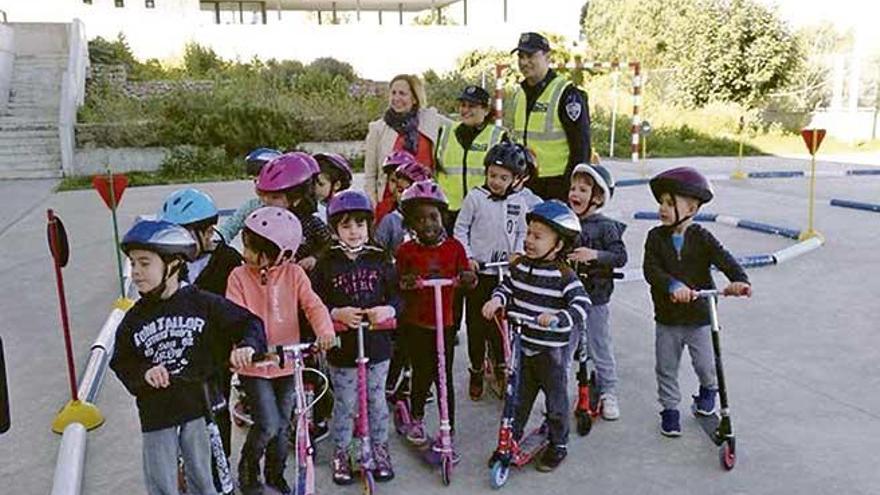 Taller de educación vial para los niños en Maria de la Salut