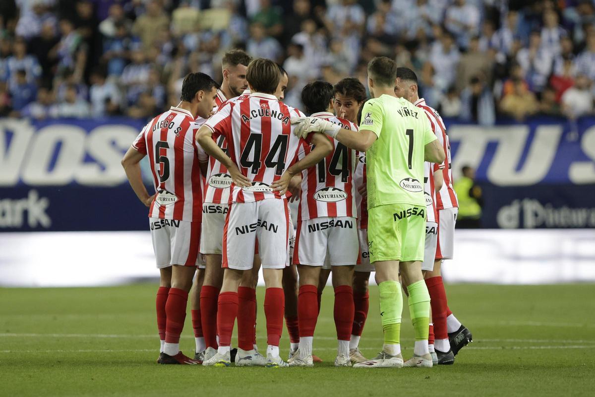 Imágenes del encuentro entre el Málaga y el Sporting
