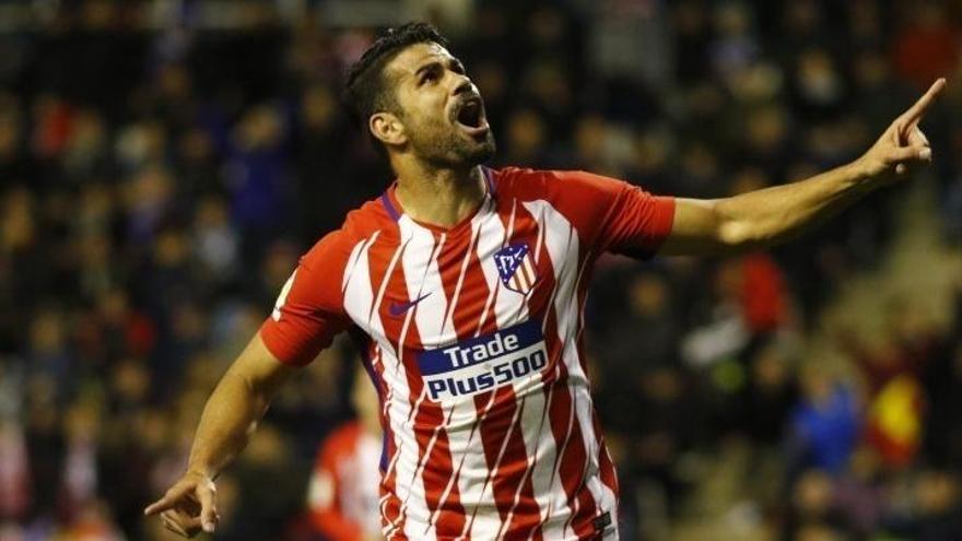 Diego Costa tras marcar ante el Lleida.