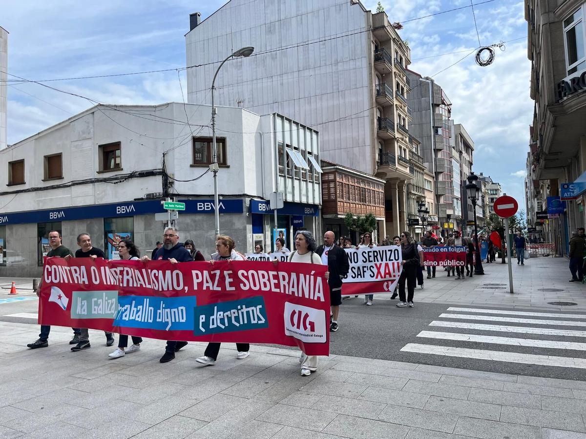 Manifestación del Día Internacional de los Trabajadores en A Estrada
