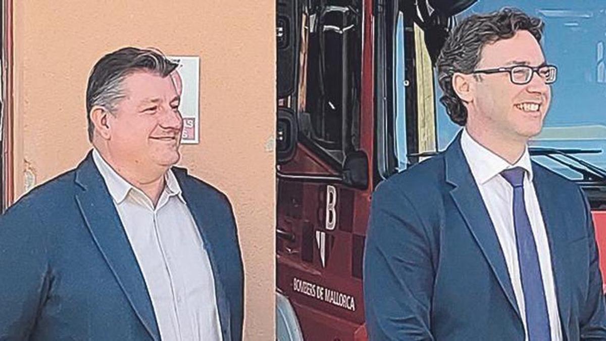 El destituido Juan Antonio Serra Ferrer junto al vicepresidente Antoni Costa.