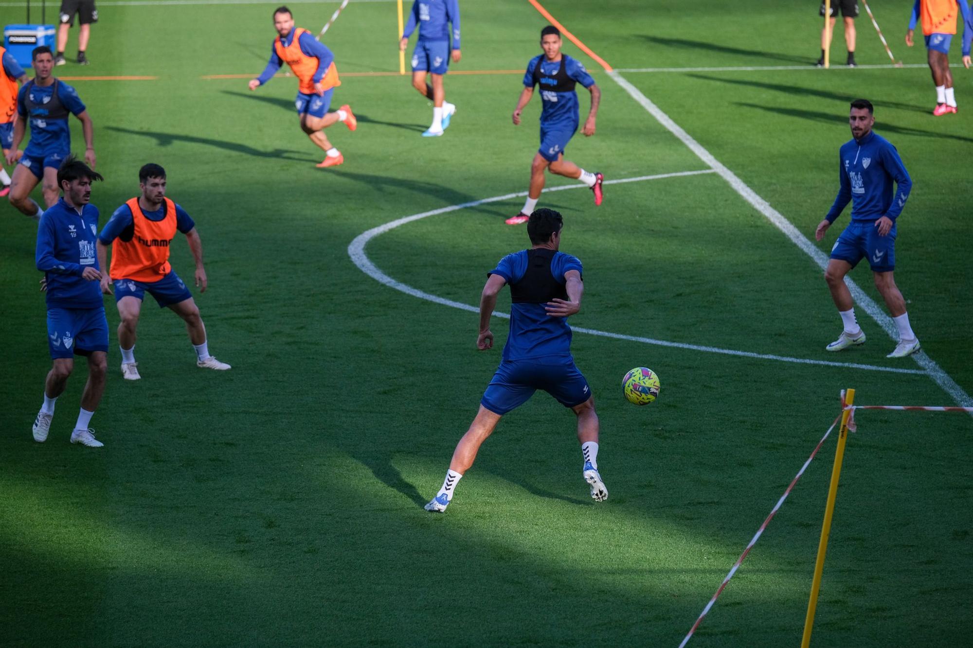 Entrenamiento del Málaga CF antes del partido contra el Levante