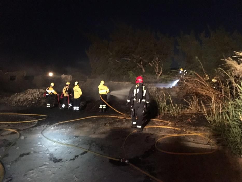 Incendio de rastrojos en Ingenio