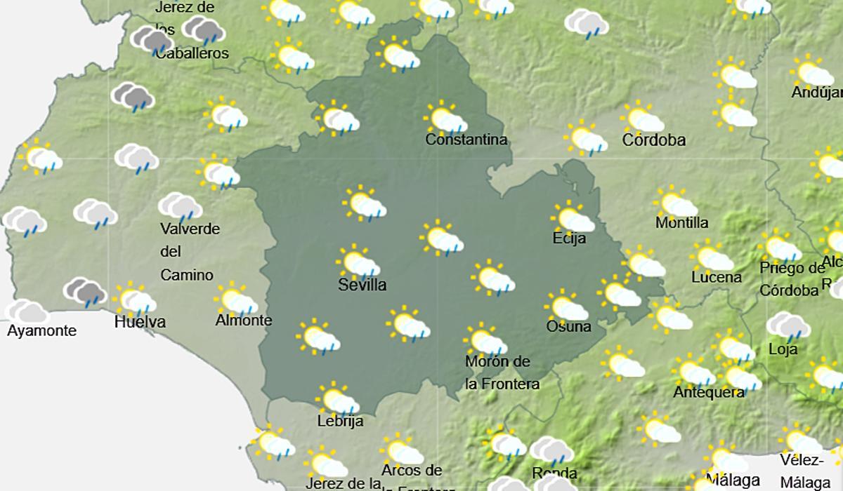 Mapa de la Aemet para el viernes de Feria.