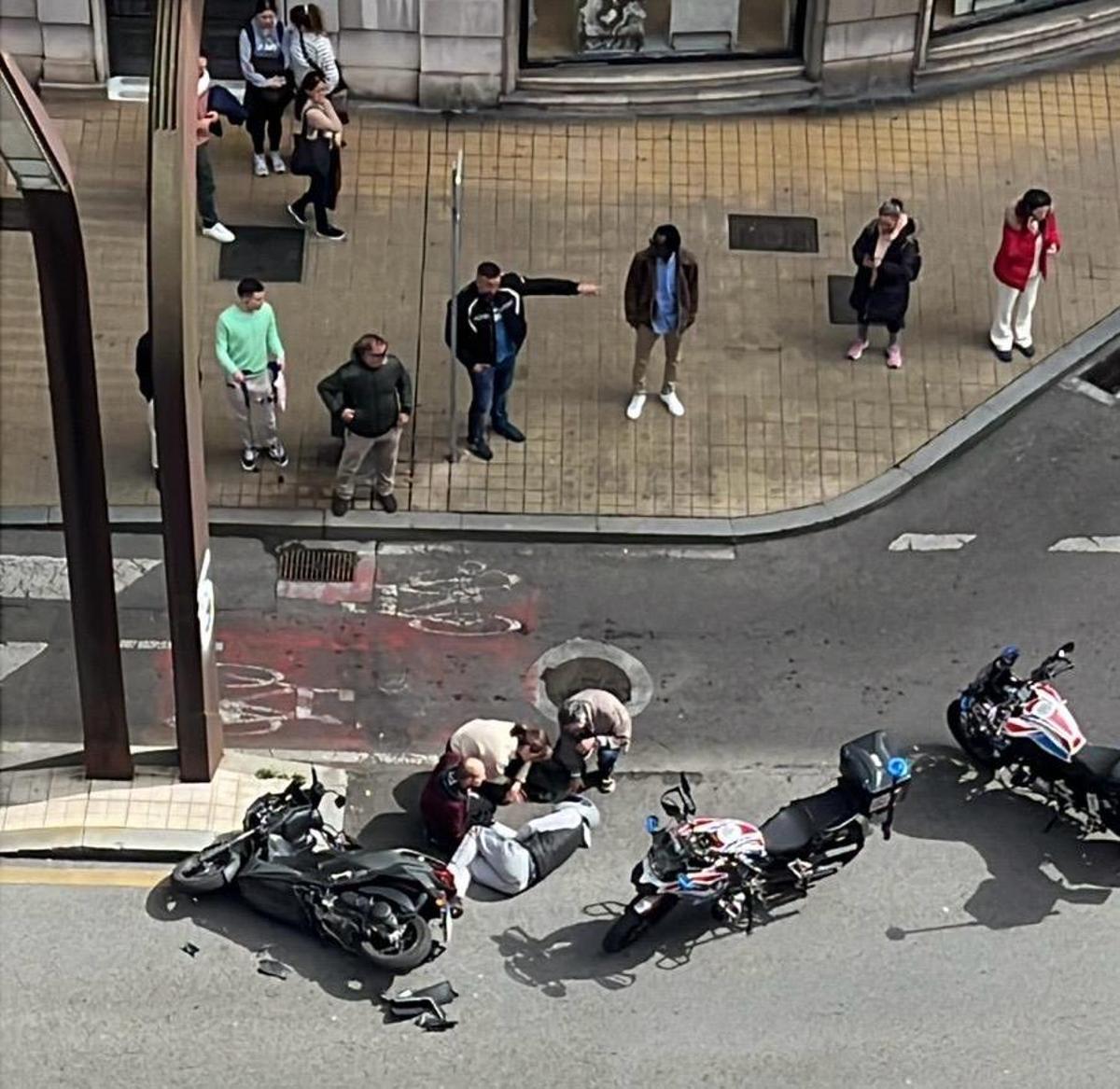 El motorista accidentado