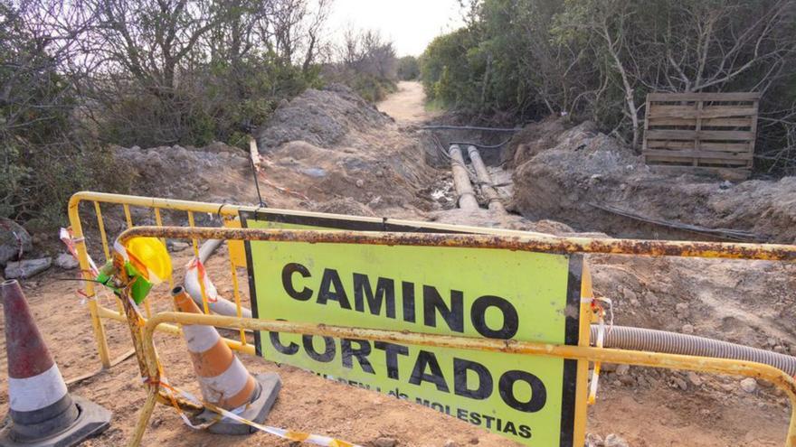 Dos semanas para reparar una fuga de aguas residuales en el Parque Natural de ses Salines en Formentera