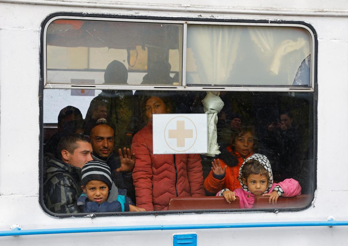 Evacuación de civiles de la ciudad ucraniana de Jersón