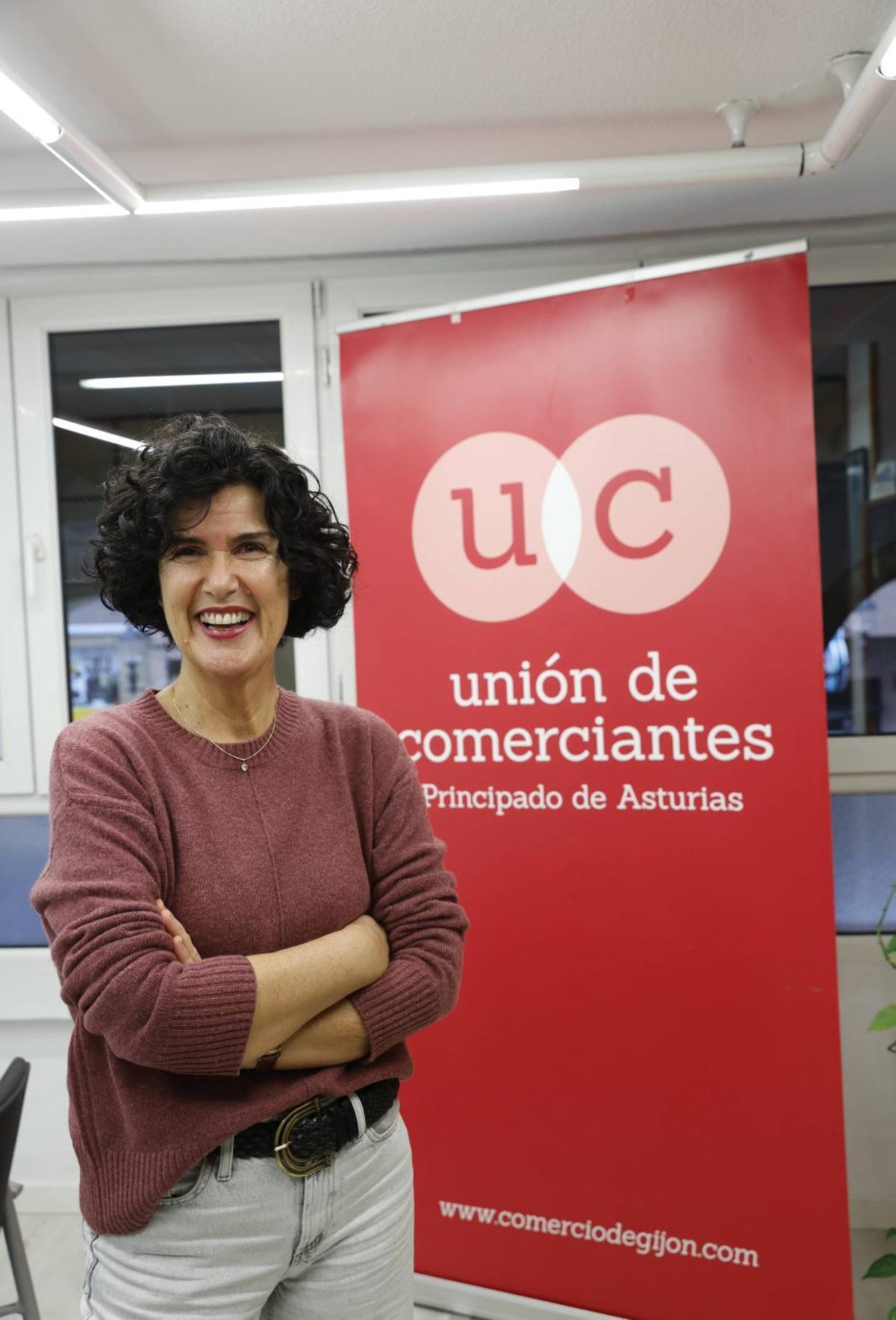 Sara Menéndez, presidenta de la Unión de Comerciantes. | ÁNGEL GONZÁLEZ