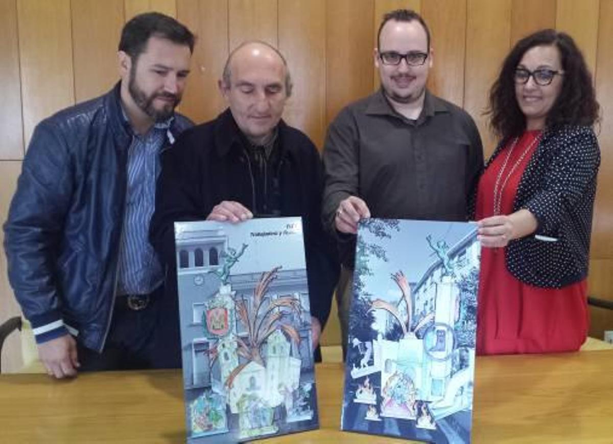 La Falla oficial es una alegoría del calzado y las fiestas de Elda