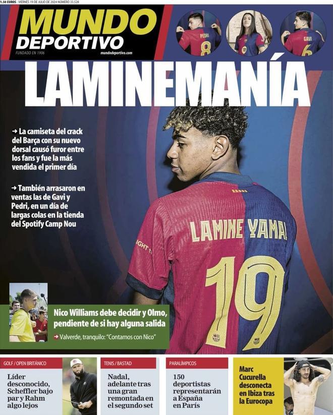 Las portadas deportivas de hoy, viernes 19 de julio