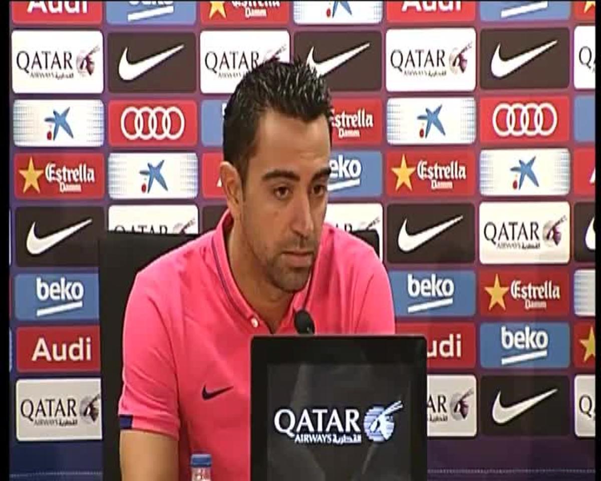 La rueda de prensa de Xavi Hernández