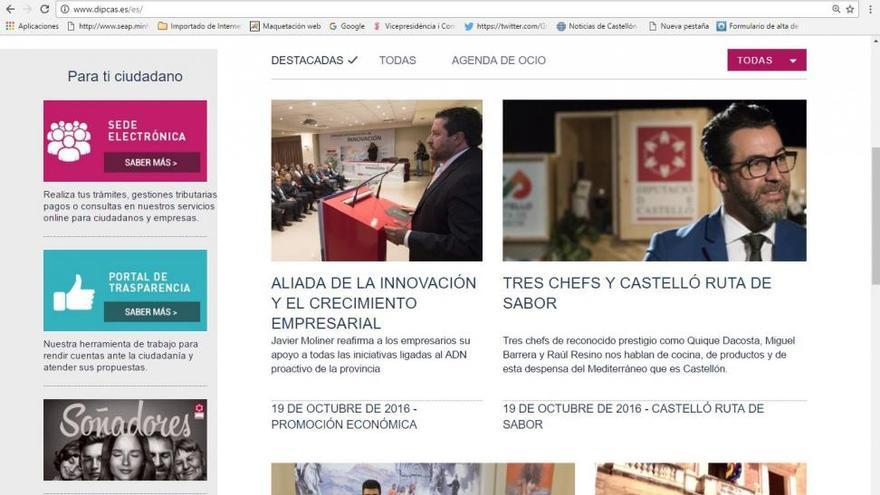 La Diputación estrena una web más accesible