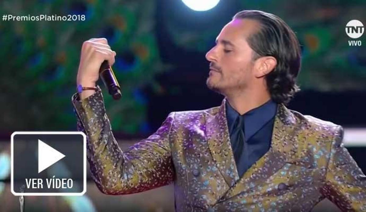 Asier Etxeandia, en los Premios Platino.