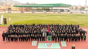 Una imagen de todos los protagonistas de la presentación del Atlètic Club Lloret 2022-2023