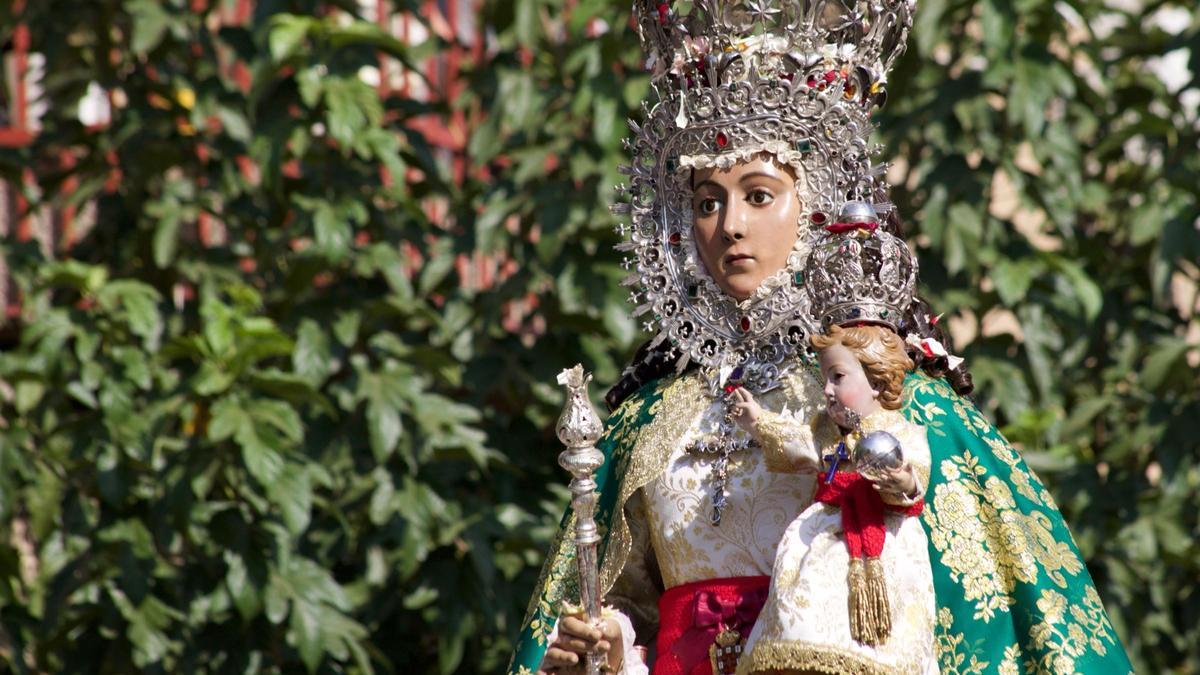 La Fuensanta durante la Romería.