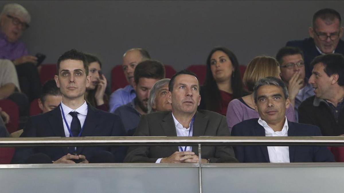 Rodrigo de la Fuente y Nacho Rodríguez, junto a Albert Soler