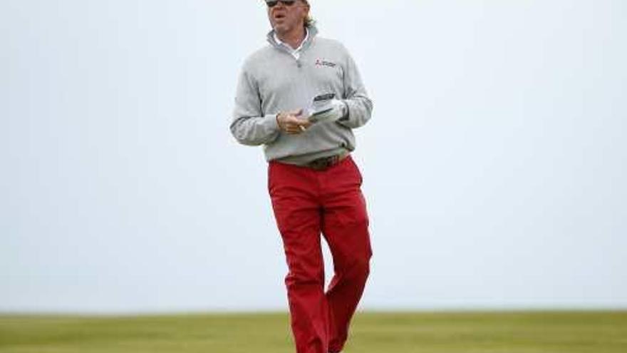 Miguel Ángel Jiménez, ayer durante la tercera ronda del Open de Escocia.