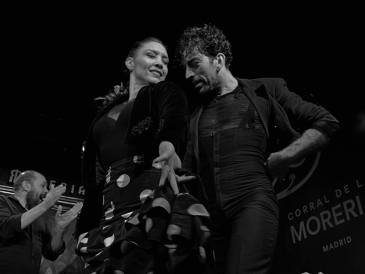 David Coria y Florencia Oz, bailaores en el Corral de la Morería.