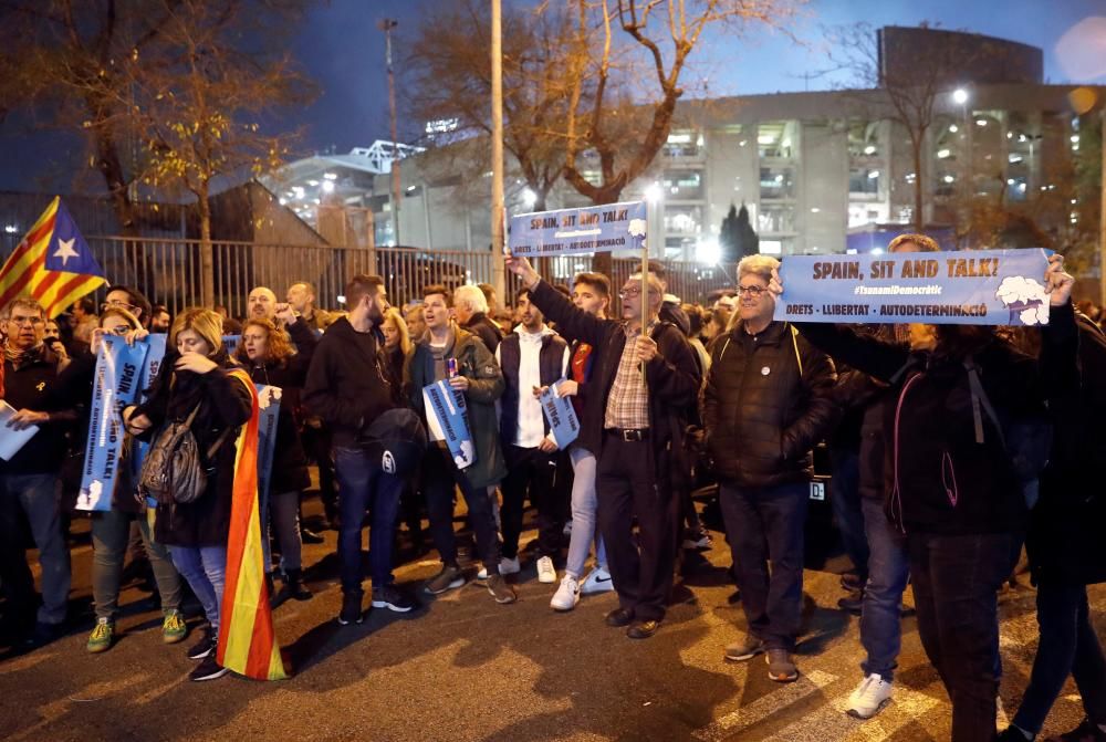 Acció de Tsunami Democràtic al Camp Nou