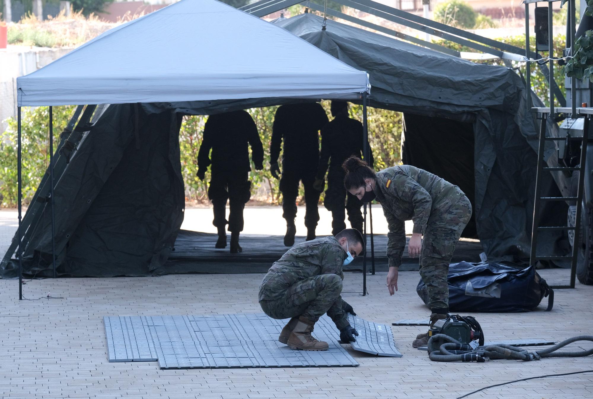 El Ejército regresa al geriátrico de Petrer para desinfectar sus instalaciones