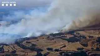 Un incendio forestal obliga a confinar Ciutadilla y Nalec, en Lleida