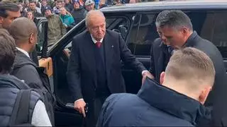 Juan Carlos I llegó al estadio del Chelsea a la vez que el Real Madrid