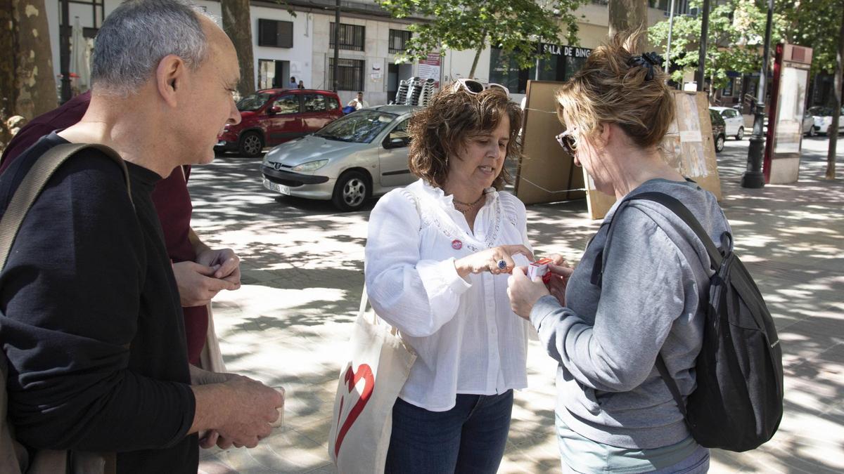 Xàtiva Unida en un acto con la ciudadanía, en una imagen de archivo.