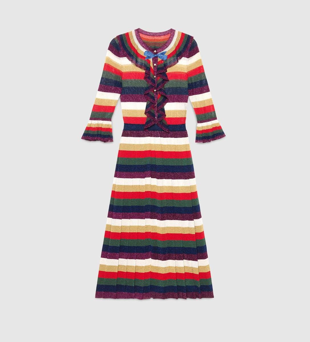 Vestido a rayas Gucci (1.800€)