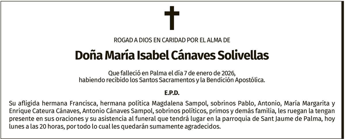 María Isabel Cánaves Solivellas