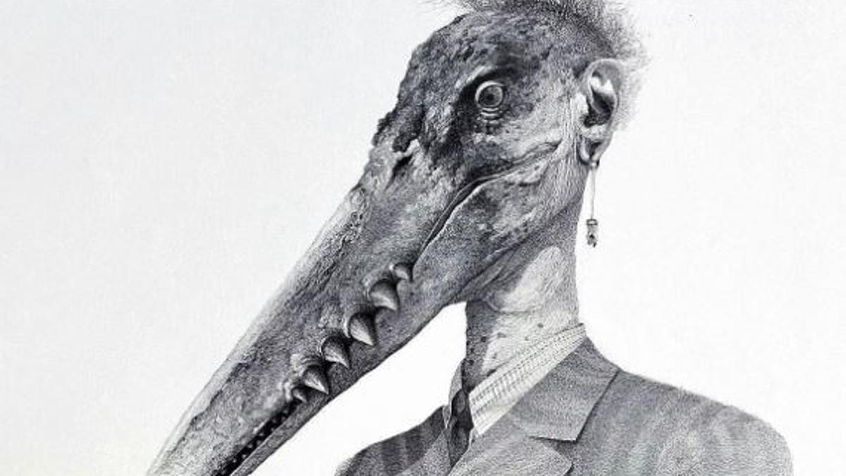 ‘El presidente’, grafito sobre papel, obra de Martínez Cánovas (cortesía del artista).