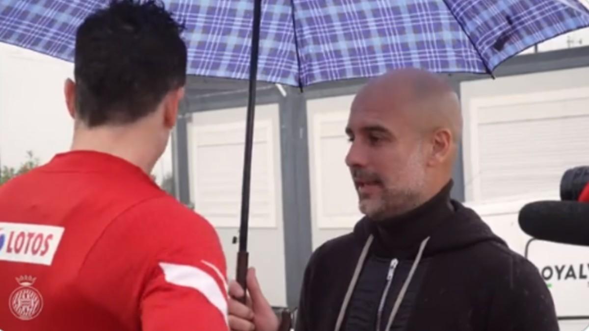 Guardiola se pasó por las instalaciones del Girona