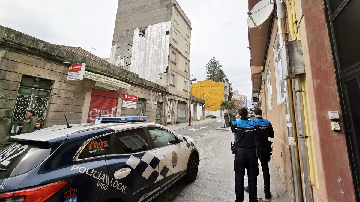 El 'narcoedificio' de Vigo desokupado