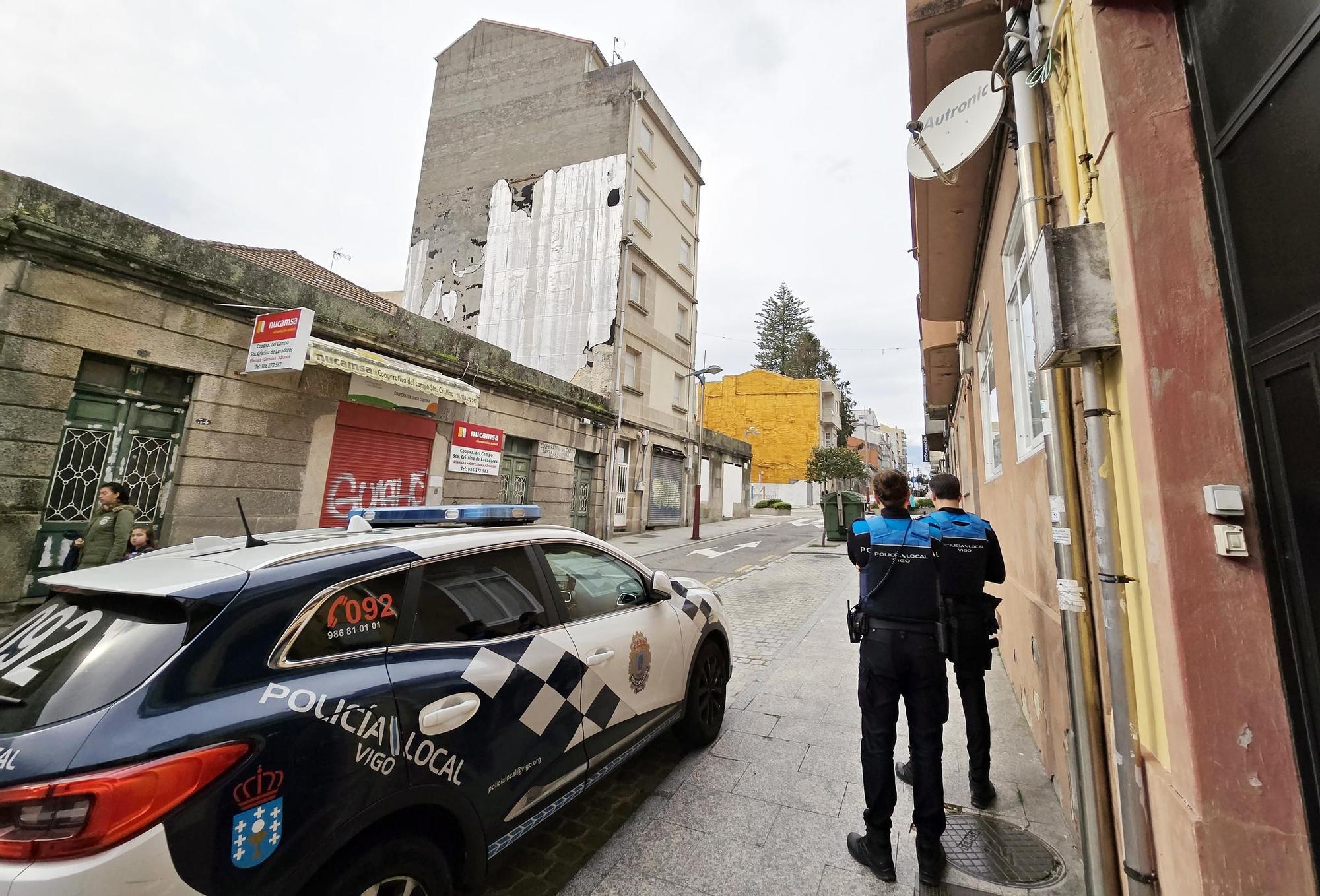 El &#039;narcoedificio&#039; de Vigo que ha sido desokupado