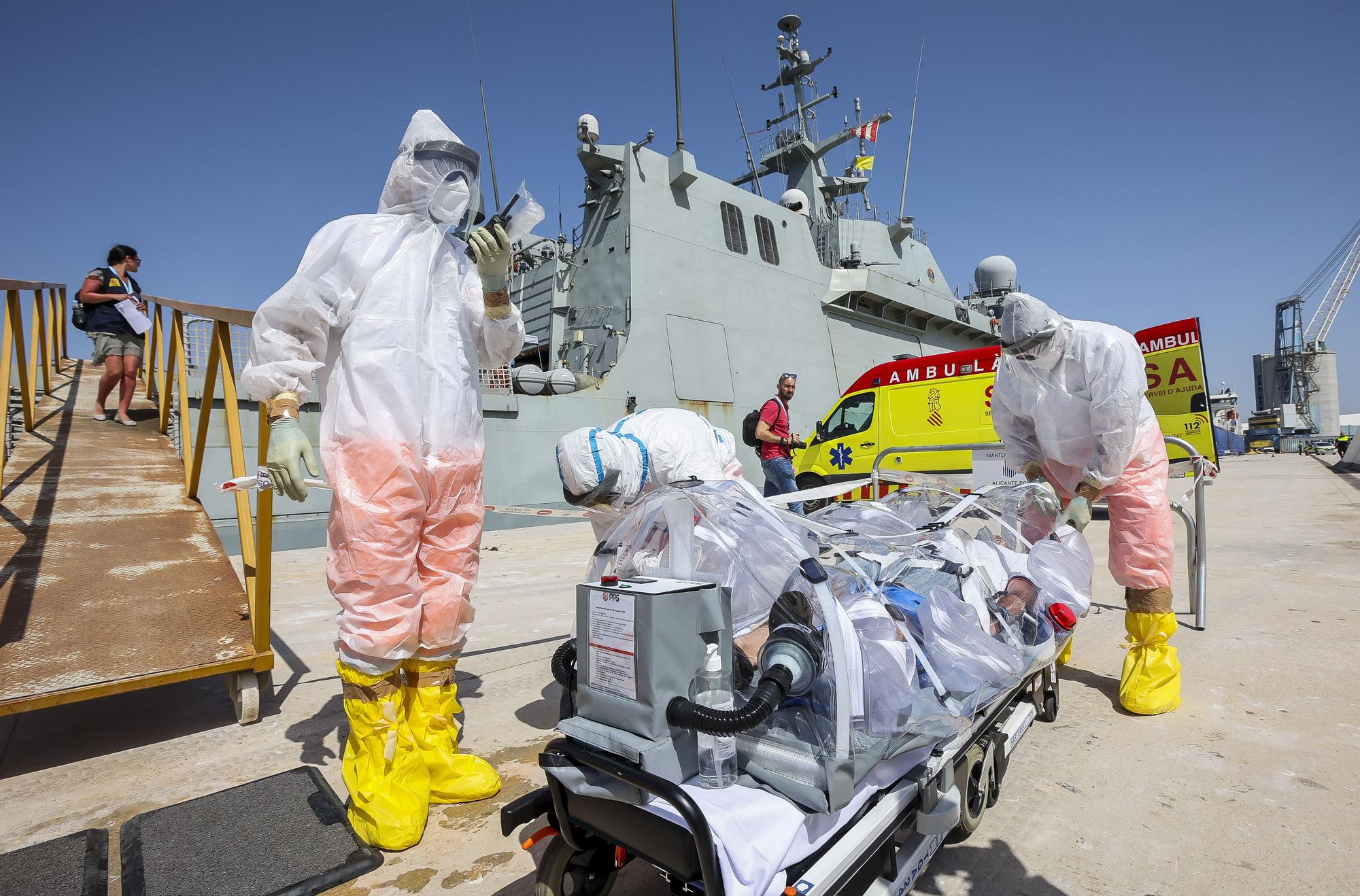 Simulacro de emergencia sanitaria en el puerto