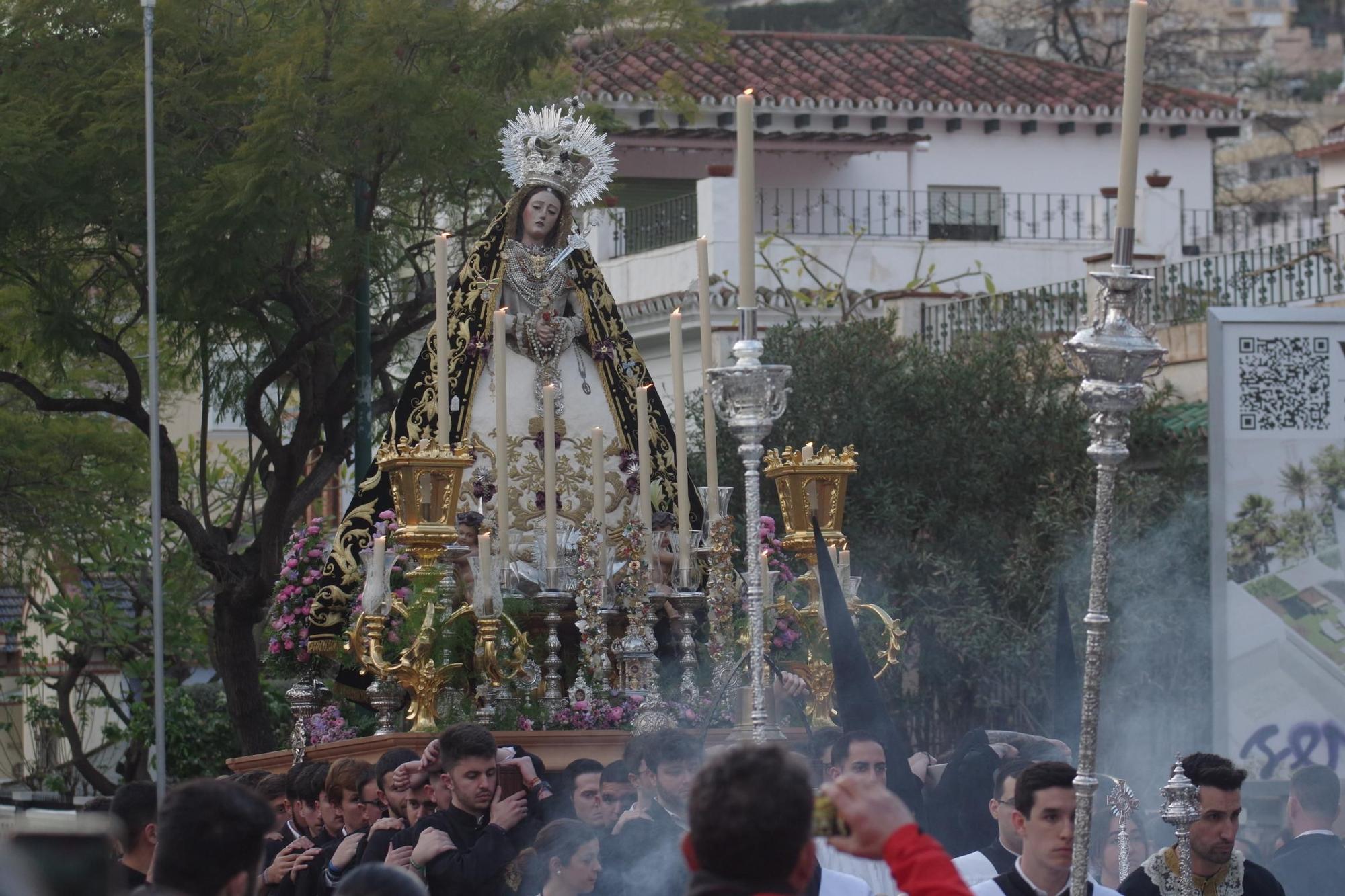 Salida procesional del Carmen Doloroso por Pedregalejo