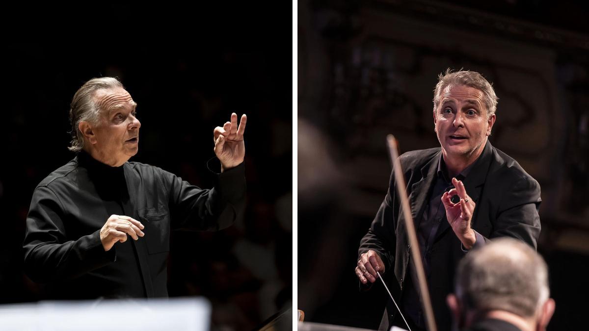 Mark Elder, futuro director musical del Palau de les Arts, y Alexander Liebreich, director musical del Palau de la Música.