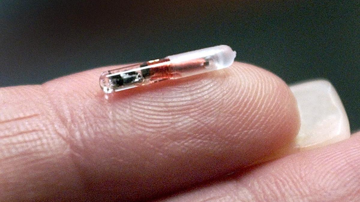 Un microchip, algo más grande que el implantado por Newfusion, en una imagen de archivo.