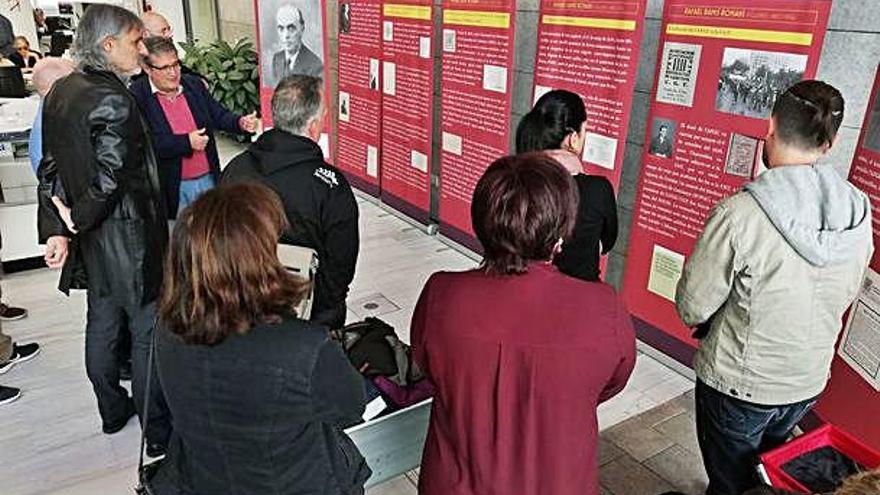 Un moment de la inauguració de la mostra.