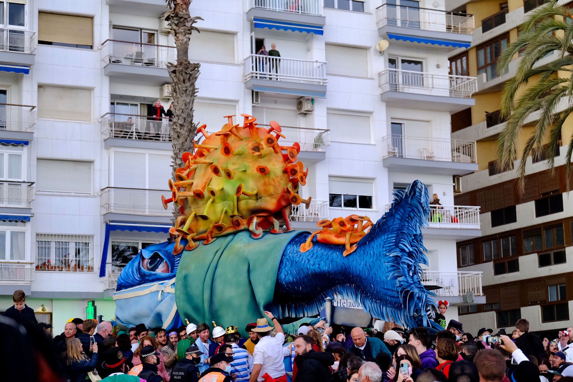 Las imágenes del Entierro del Boquerón del Carnaval de Málaga 2022