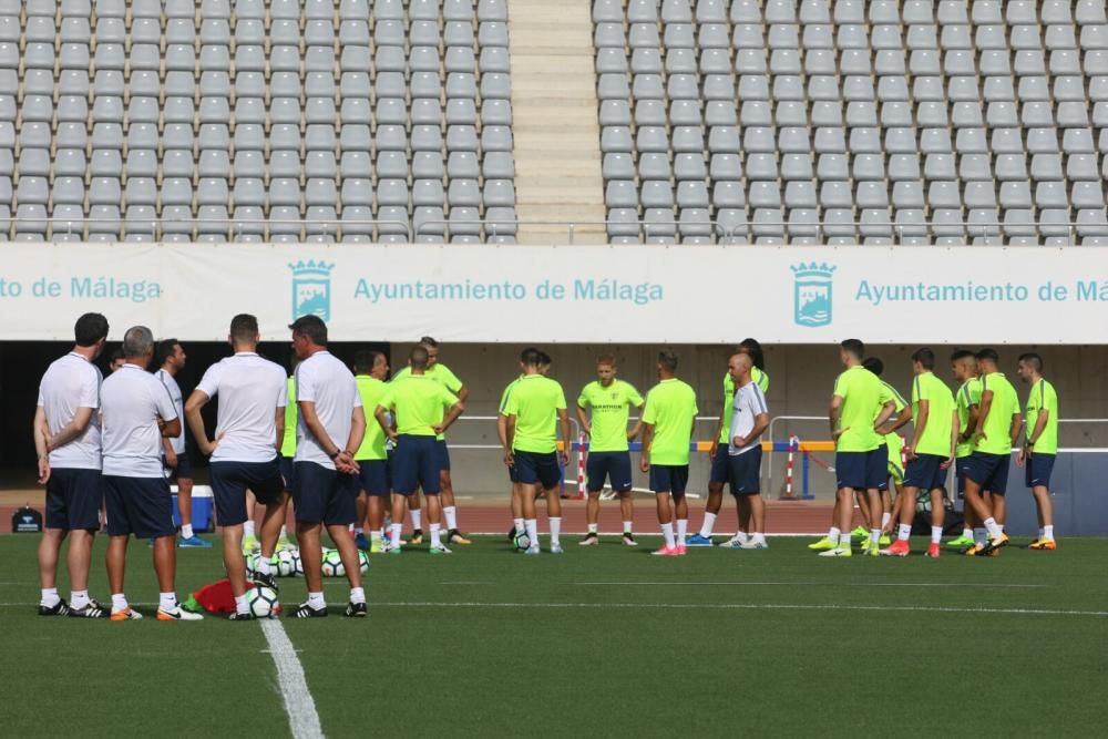 Primer entrenamiento del Málaga CF.