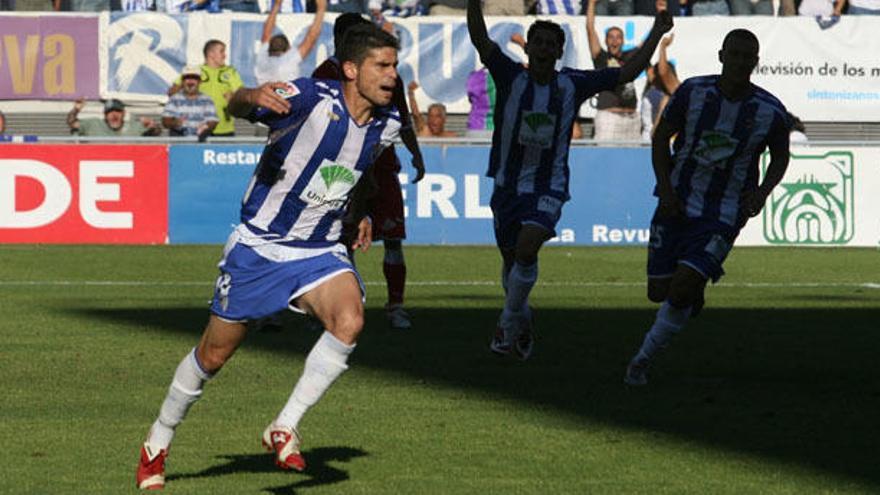 Con dos goles en la última jornada contra el Tenerife, Hidalgo fue el héroe del ascenso de 2008.