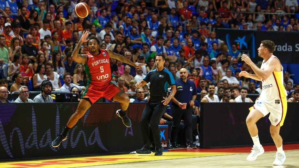 Joel Parra, en el partido amistoso ante Portugal