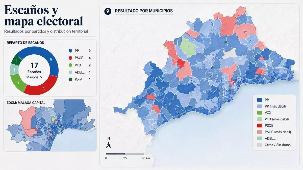 Resultados de las elecciones andaluzas en Málaga calle a calle: ¿qué han votado tus vecinos en las elecciones?